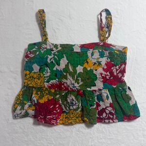 Natural Life Floral Peplum Cami Top XS